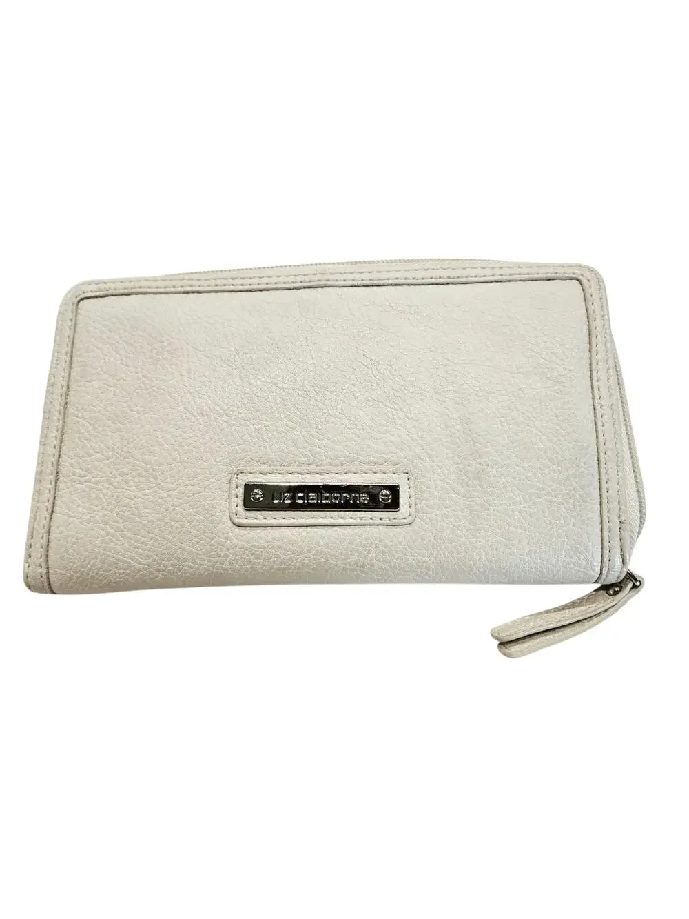 Liz Claiborne Cream Zip Around Wallet